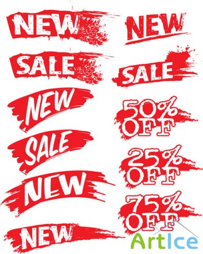 Discounts Stickers Vector
