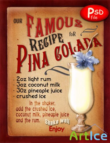 Milkshake PSD file