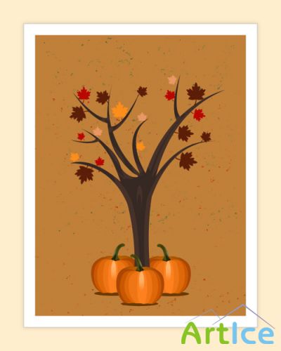 Halloween postcard psd