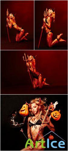 Rastr Cliparts - Devil Girl