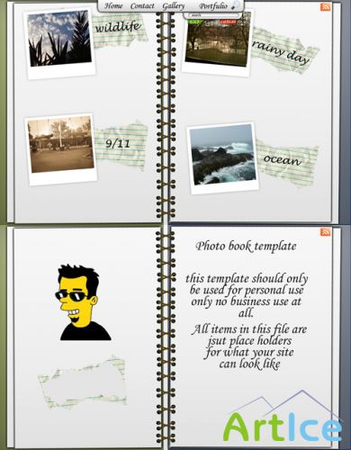 Photo book template