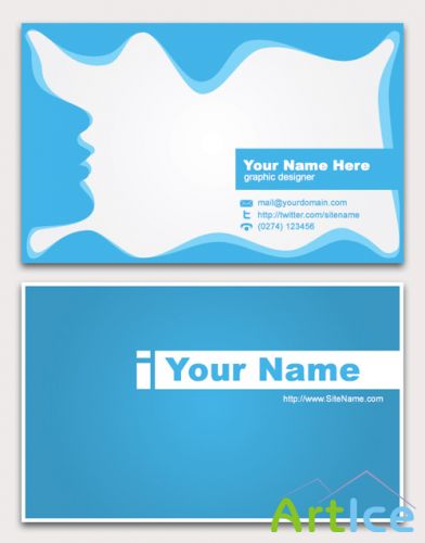 Abstract Blue Business Card