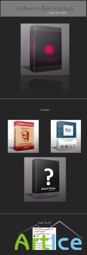 Software Box PSD Template Mock-Up