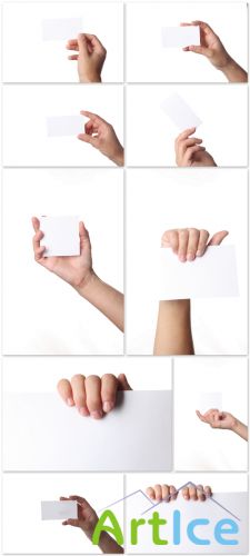 Photo Cliparts - Paper in hands
