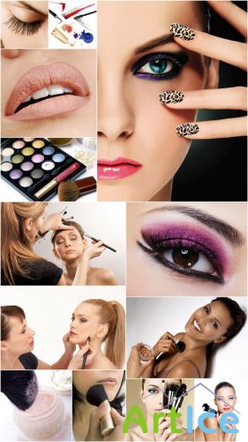 Make-Up Cliparts - Make-up, person, woman, cosmetics
