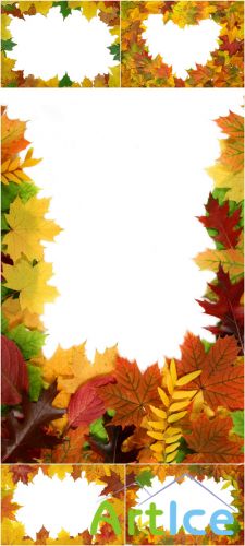 Photo Cliparts - Frame autumn leaves