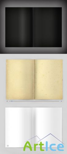 Dark, Vintage and White Magazine Page Templates