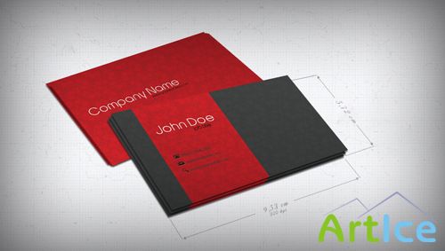 Red And Dark Vintage Business Cards