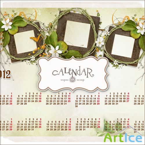 Scrap-kit - Nice Calendar (PSD)