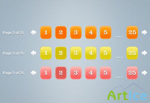 Page Numbers PSD Template