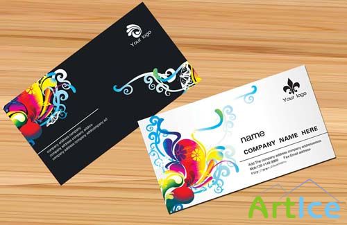 Beautiful pattern of foreign business card template