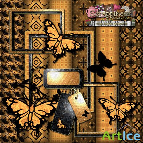 Scrap-set - Hope you enjoy the dramatic butterflies