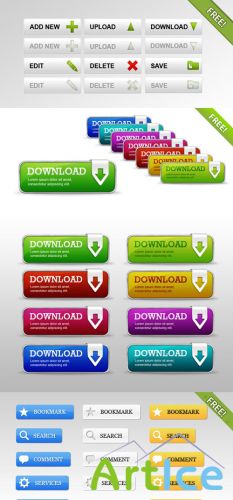 Download buttons set