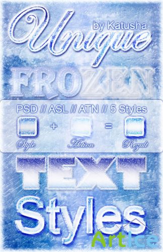 Frozen Text Styles for Photoshop