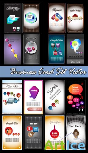 Business Card Set Vector
