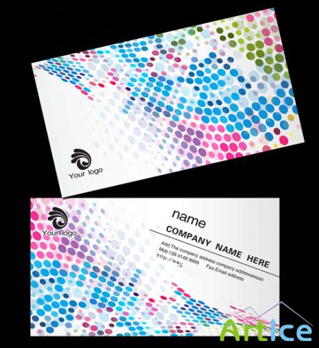 Matrix background art of business card templates