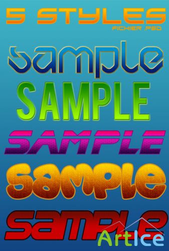 5 Colorful Text Styles for Photoshop