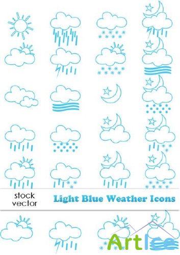 Vectors - Light Blue Weather Icons