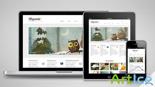 MojoThemes - Magnolia  A Responsive HTML5 Template - Rip