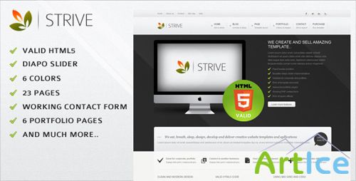 ThemeForest - Strive modern corporate HTML CSS Template (6 colors) - Rip