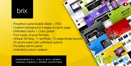 ThemeForest - Brix - Premium Theme for Blog/Portfolio/Creative v1.4