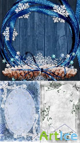 PSD for Photoshop - Winter landscapes photo frames