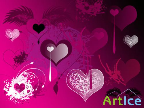 Valentine's Brushes Set for Photoshop
