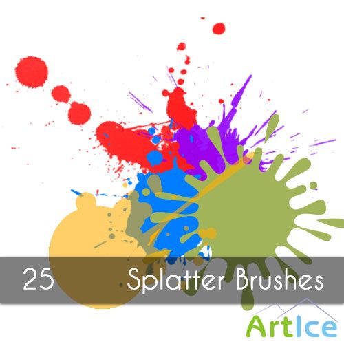 Splatter Brushes Set for Photoshop