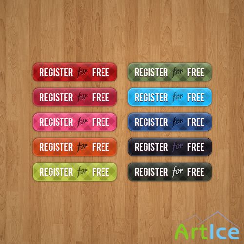 Buttons Psd Pack for Photoshop