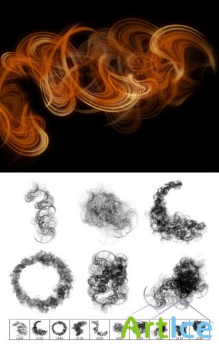 Rising Smoke Brushes Set for Photoshop