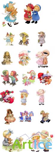 A set of small children Psd for Photoshop