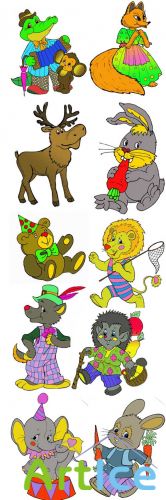 Animals of the cartoons psd for Photoshop