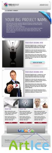 E-Newsletter Template PSD