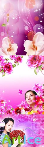 Floral PSD Templates for Photoshop