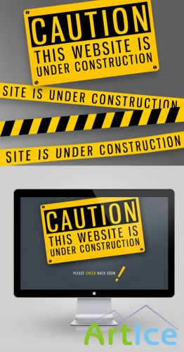 Under Construction Psd Template for Photoshop