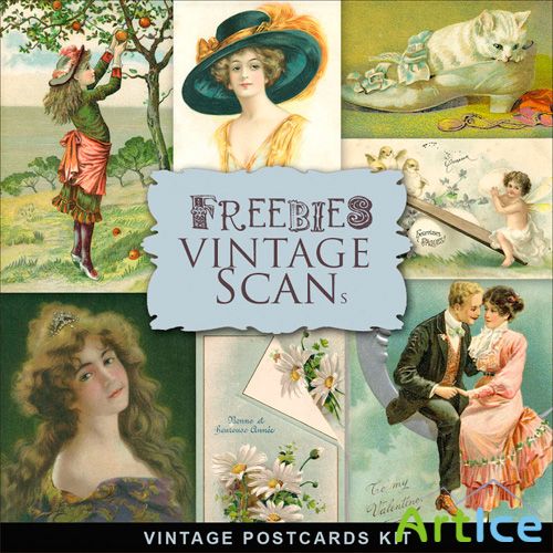 Scrap-Kit Vintage Postcards