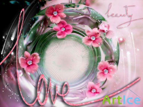 PSD Template - Glass Effect Composition