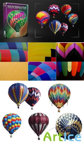 Hot Air Balloon Pack Textures, Images, Vectors and Photoshop Brushes