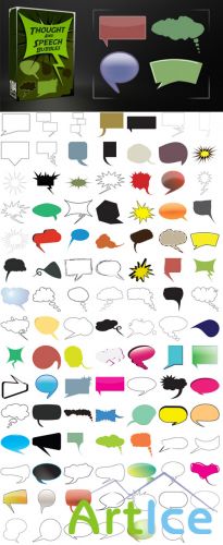 Thought and Speech Bubbles - Vectors for Photoshop