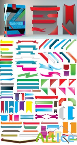3D Elements 101 Banners and Ribbons For Photoshop