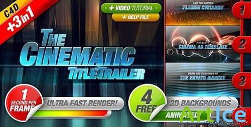 Cinematic Titles 3 in 1 (After Effects & Cinema 4D Projects)