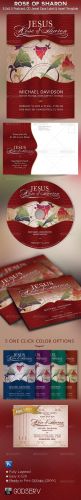 GraphicRiver - Rose of Sharon Sermon Postcard and CD Template 1395976 GraphicRiver - Rose of Sharon Sermon Postcard and CD Template 1395976