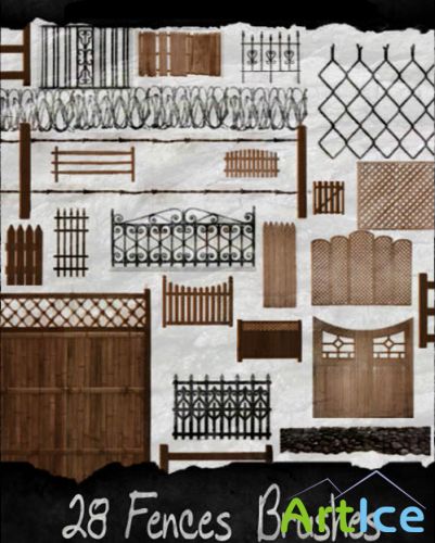 Fences Photoshop Brushes Set