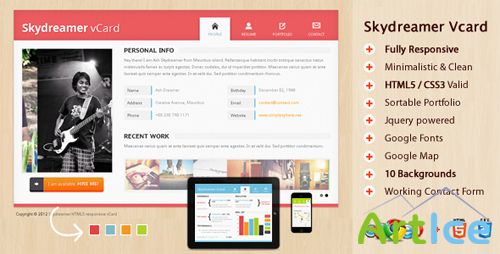 ThemeForest - Skydreamer HTML5 responsive vCard - RIP