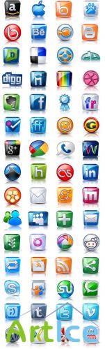 High Detail Social Icons
