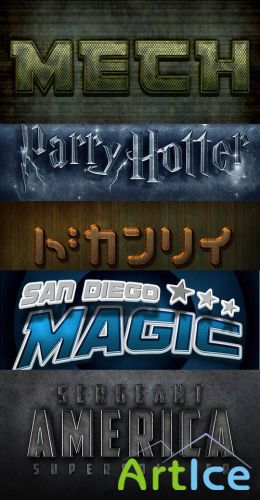 Text layer Style For Photoshop Pack #6