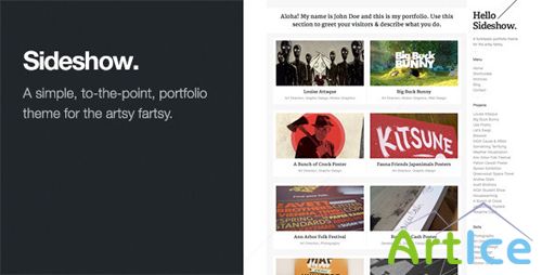 ThemeForest - Sideshow v1.1 - Funktastic Portfolio WordPress Theme