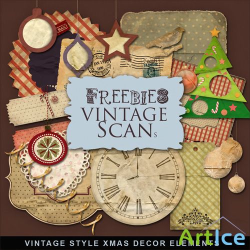 Scrap-kit - Vintage Style XMAS Decor