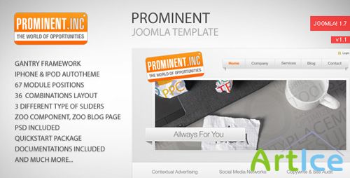 ThemeForest - Prominent - Joomla 1.7 Template