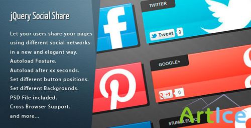 CodeCanyon - jQuery Social Share